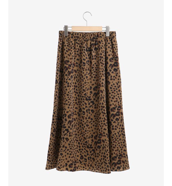 le.coeur blanc「レオパードサテンフレアスカート」|フレア|
