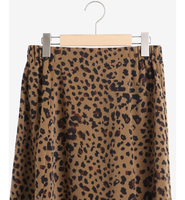le.coeur blanc「レオパードサテンフレアスカート」|フレア|