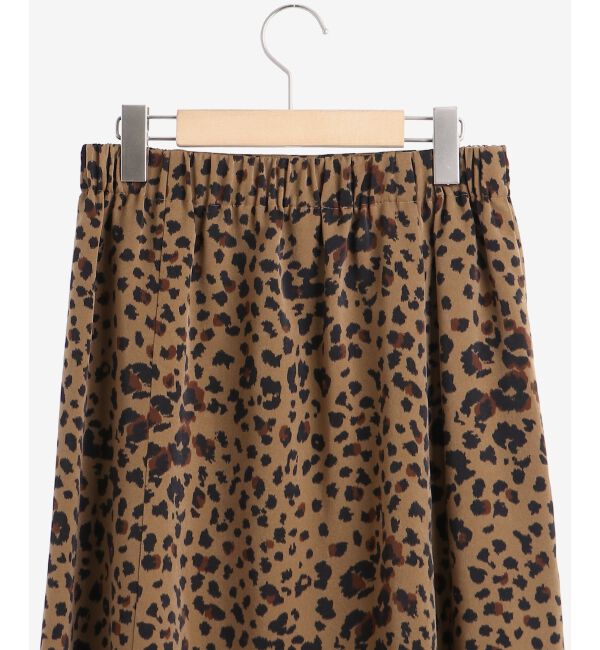 le.coeur blanc「レオパードサテンフレアスカート」|フレア|