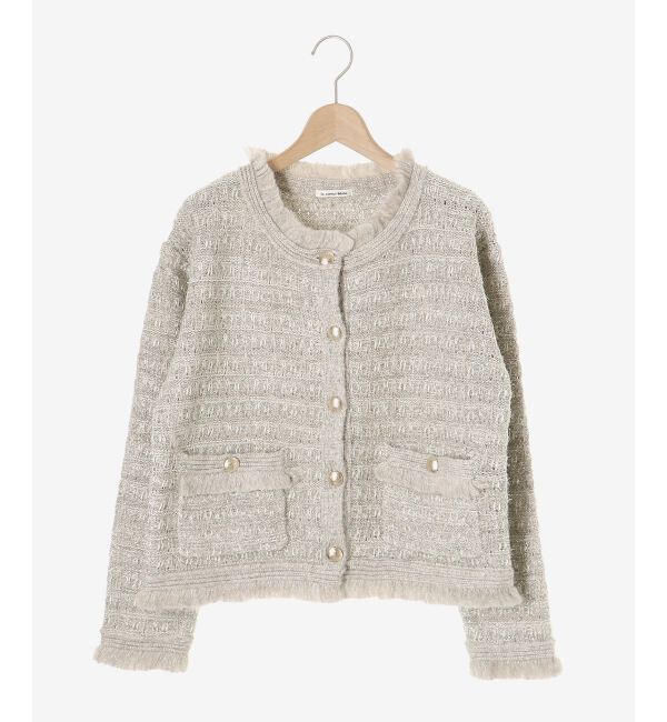 le.coeur blanc「ツイード調ラメニットジャケット」|その他|