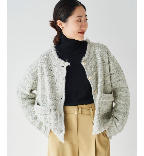 le.coeur blanc「ツイード調ラメニットジャケット」|その他|