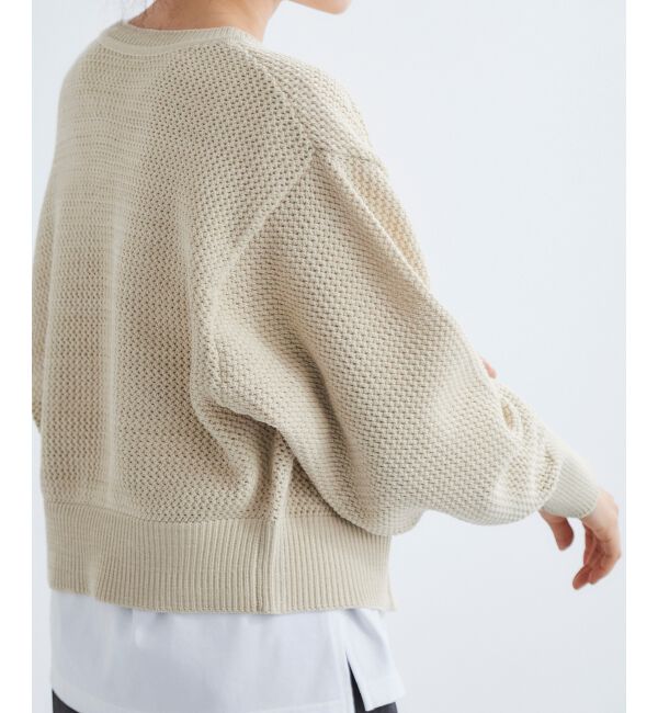 le.coeur blanc「《手洗い可能》柄アミニットカーディガン」|ニット・セーター|