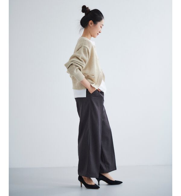 le.coeur blanc「《手洗い可能》柄アミニットカーディガン」|ニット・セーター|