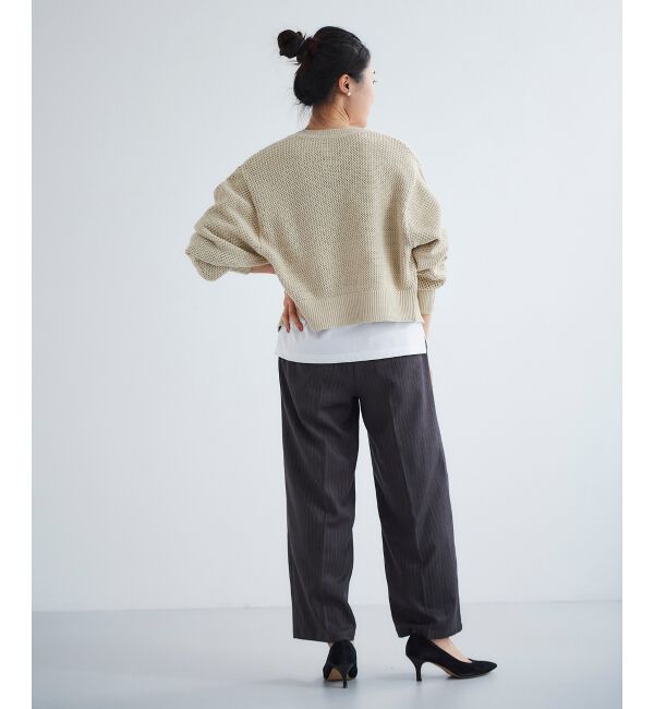 le.coeur blanc「《手洗い可能》柄アミニットカーディガン」|ニット・セーター|