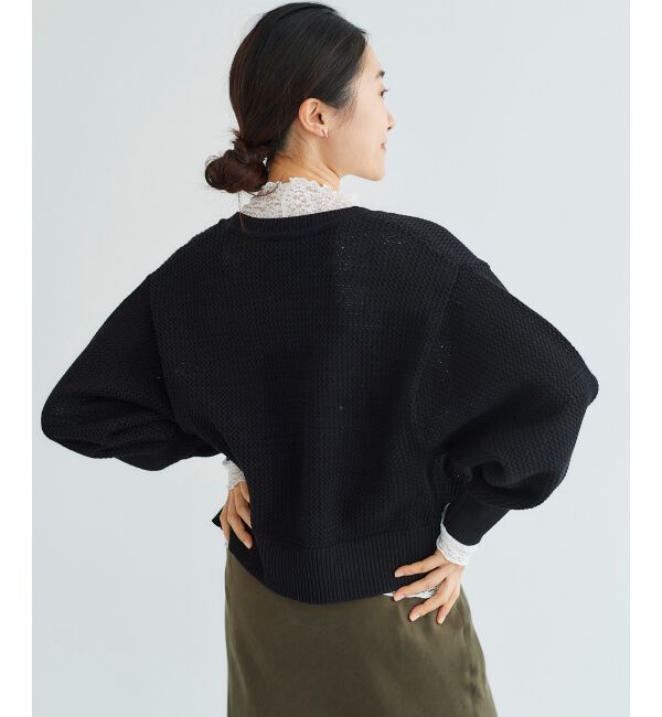 le.coeur blanc「《手洗い可能》柄アミニットカーディガン」|ニット・セーター|