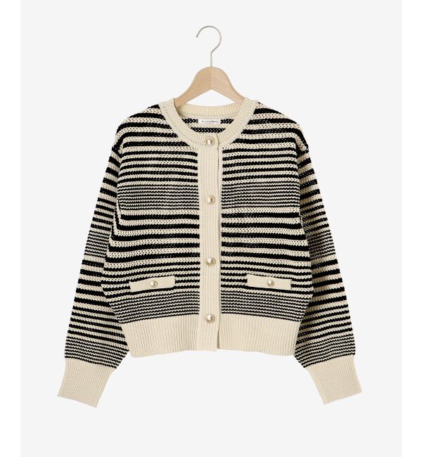 le.coeur blanc「《手洗い可能》柄アミニットカーディガン」|ニット・セーター|