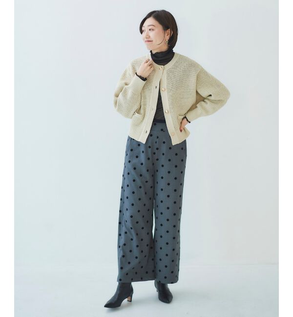 le.coeur blanc「《手洗い可能》柄アミニットカーディガン」|ニット・セーター|