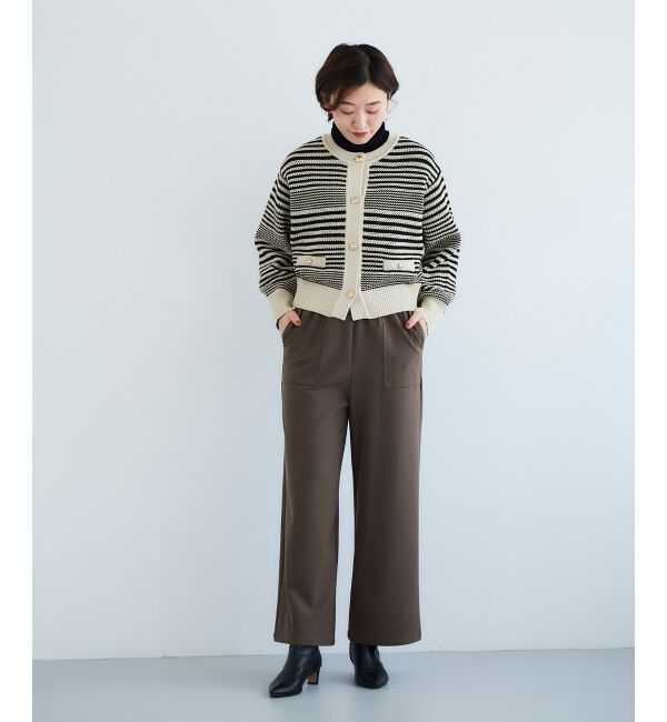 le.coeur blanc「《手洗い可能》柄アミニットカーディガン」|ニット・セーター|