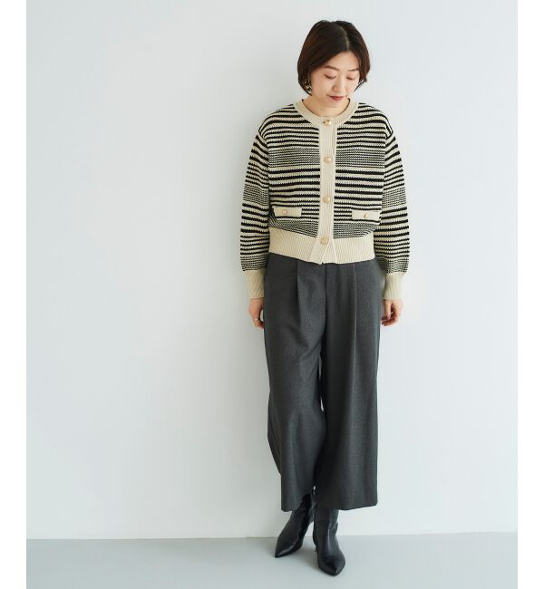 le.coeur blanc「《手洗い可能》柄アミニットカーディガン」|ニット・セーター|