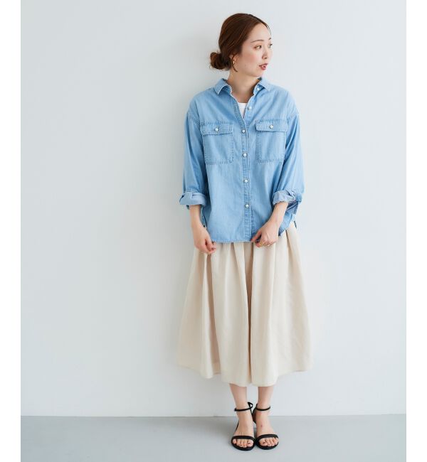 le.coeur blanc「タフタギャザーボリュームスカート」|スカート|