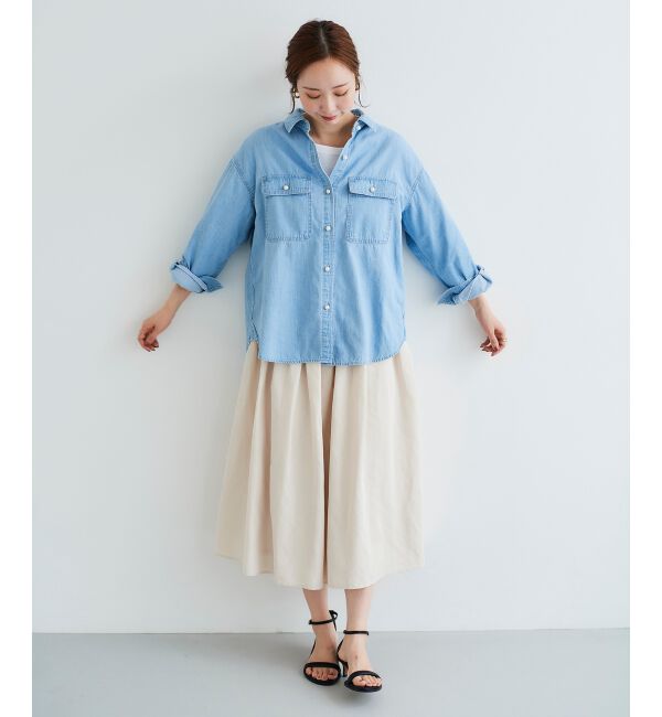 le.coeur blanc「タフタギャザーボリュームスカート」|スカート|