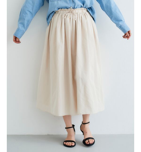 le.coeur blanc「タフタギャザーボリュームスカート」|スカート|