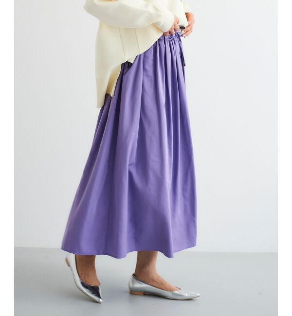 le.coeur blanc「タフタギャザーボリュームスカート」|スカート|