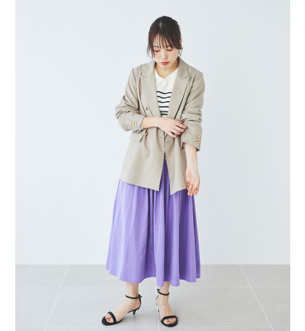 le.coeur blanc「タフタギャザーボリュームスカート」|スカート|