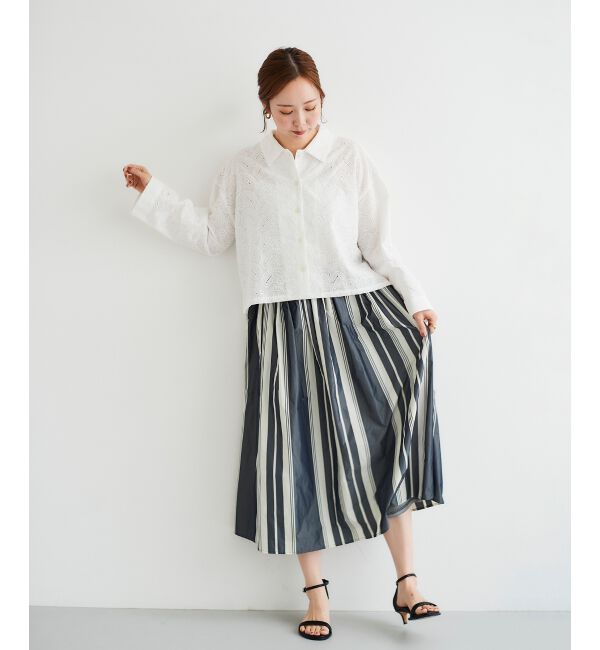 le.coeur blanc「タフタギャザーボリュームスカート」|スカート|