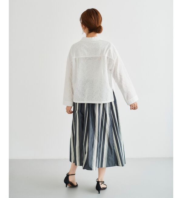 le.coeur blanc「タフタギャザーボリュームスカート」|スカート|