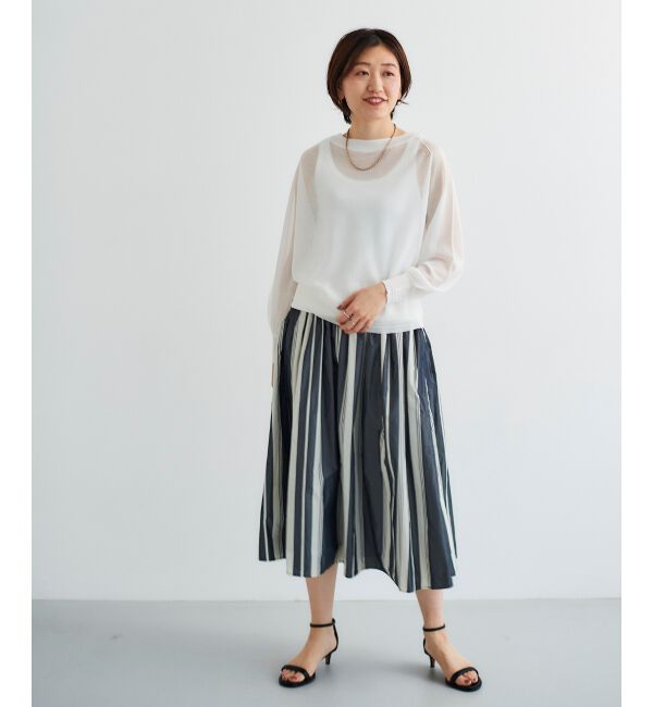 le.coeur blanc「タフタギャザーボリュームスカート」|スカート|