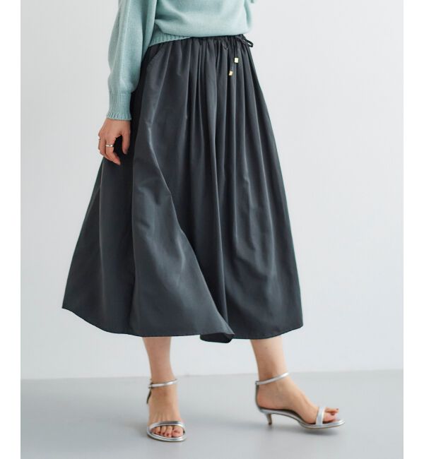 le.coeur blanc「タフタギャザーボリュームスカート」|スカート|