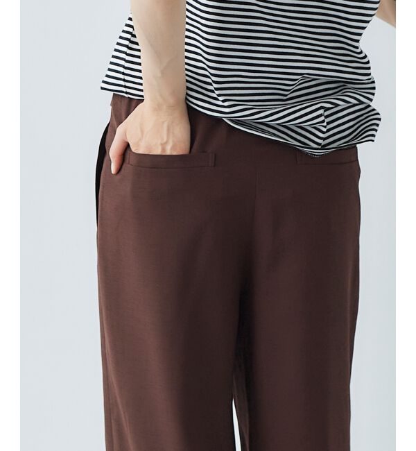 le.coeur blanc「リネンライクツイルワイドパンツ」|その他|