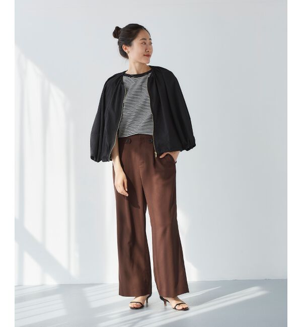 le.coeur blanc「リネンライクツイルワイドパンツ」|その他|