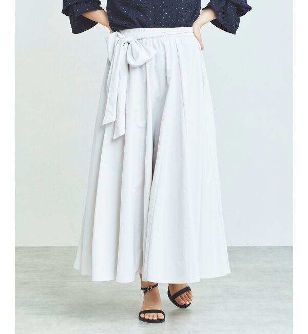 le.coeur blanc「ウエストリボンボリュームロングスカート」|スカート|