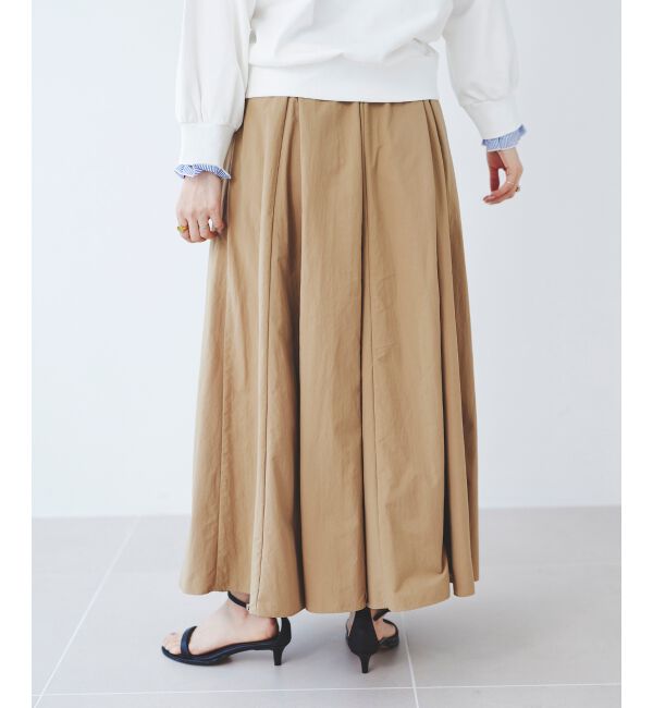 le.coeur blanc「ウエストリボンボリュームロングスカート」|スカート|