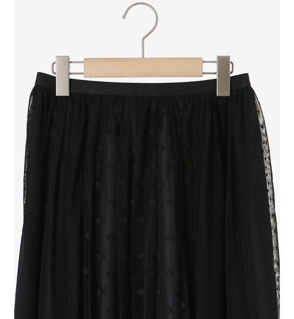  「Perle Peche ドットチュールレースキリカエスカート」|スカート|