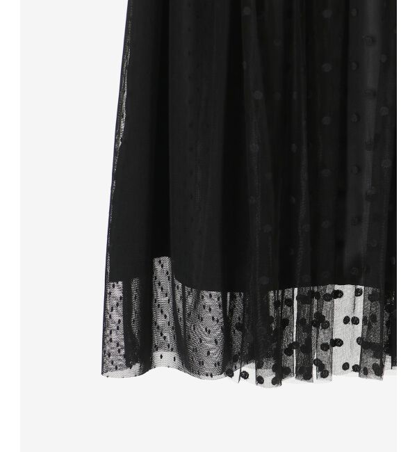  「Perle Peche ドットチュールレースキリカエスカート」|スカート|
