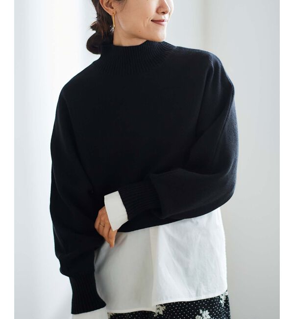 le.coeur blanc「《手洗い可能》3WAYレイヤードニット」|ニット・セーター|