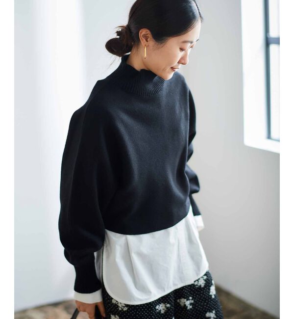 le.coeur blanc「《手洗い可能》3WAYレイヤードニット」|ニット・セーター|