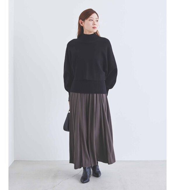 le.coeur blanc「《手洗い可能》3WAYレイヤードニット」|ニット・セーター|