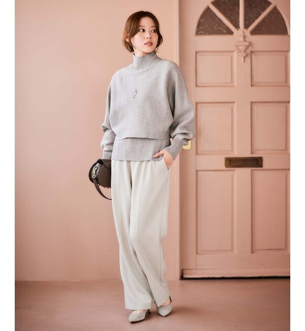 le.coeur blanc「《手洗い可能》3WAYレイヤードニット」|ニット・セーター|