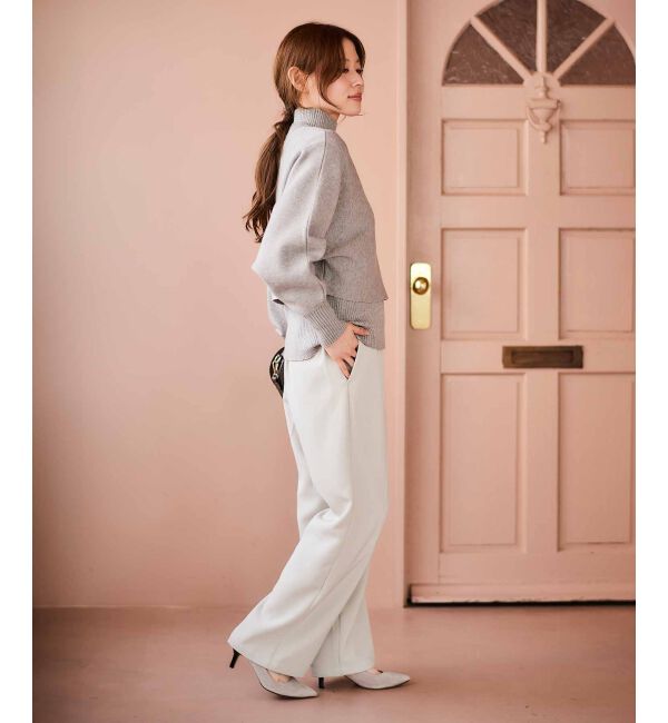 le.coeur blanc「《手洗い可能》3WAYレイヤードニット」|ニット・セーター|