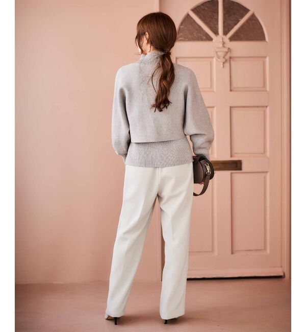 le.coeur blanc「《手洗い可能》3WAYレイヤードニット」|ニット・セーター|