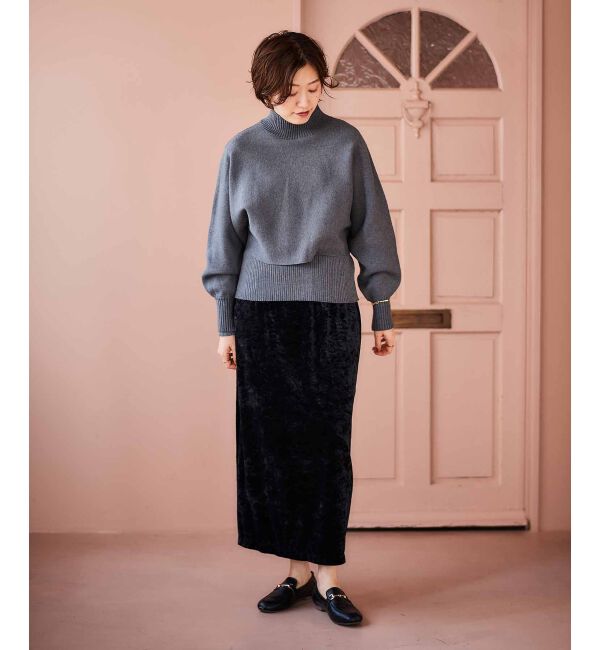 le.coeur blanc「《手洗い可能》3WAYレイヤードニット」|ニット・セーター|