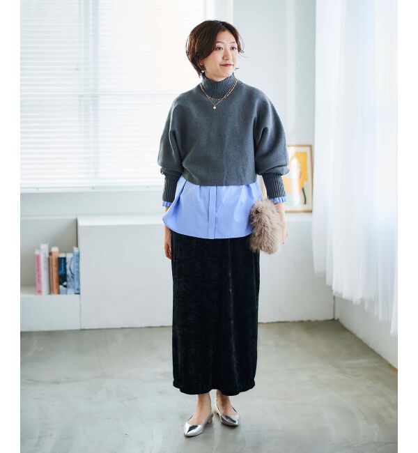 le.coeur blanc「《手洗い可能》3WAYレイヤードニット」|ニット・セーター|