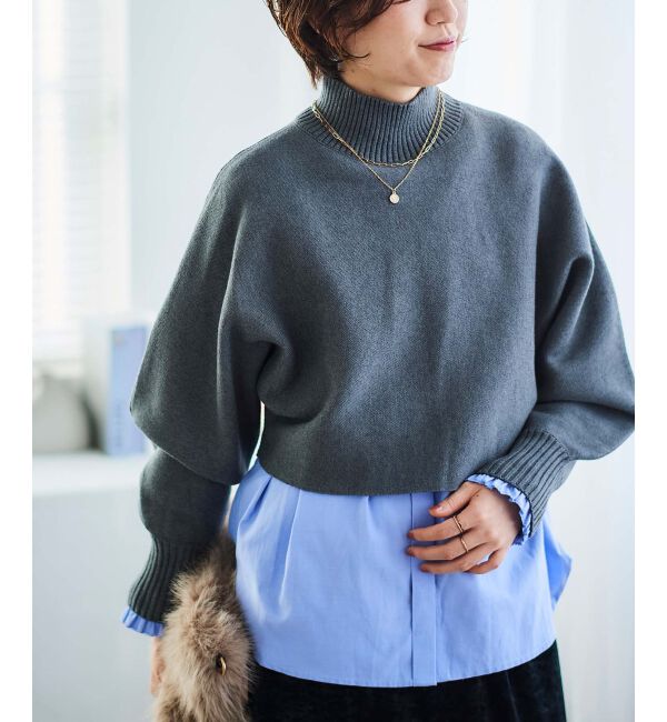 le.coeur blanc「《手洗い可能》3WAYレイヤードニット」|ニット・セーター|