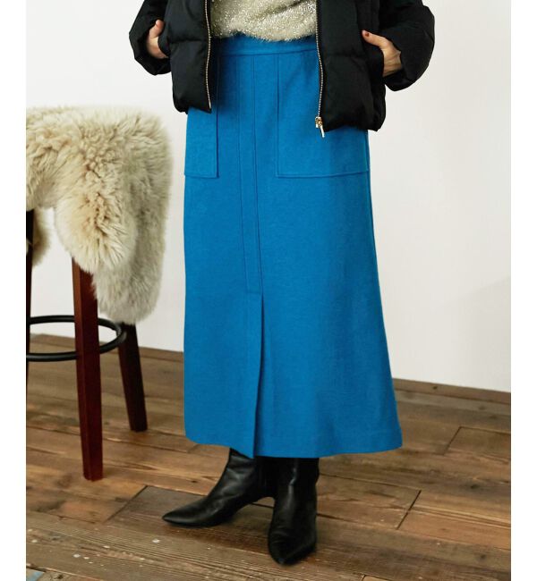 le.coeur blanc「ブークレポケットスカート」|スカート|ブルー