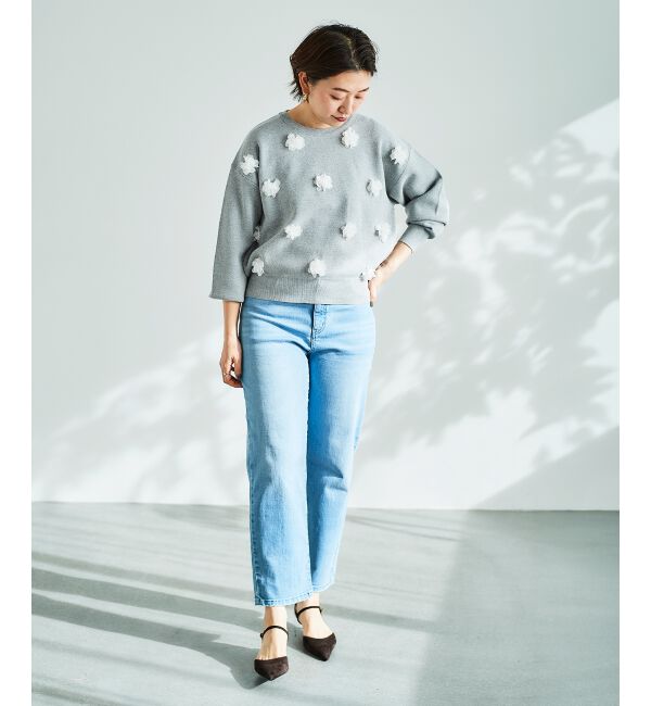 le.coeur blanc「《手洗い可能》TORRAZZO DONNA別注フラワーモチーフニット」|ニット・セーター|