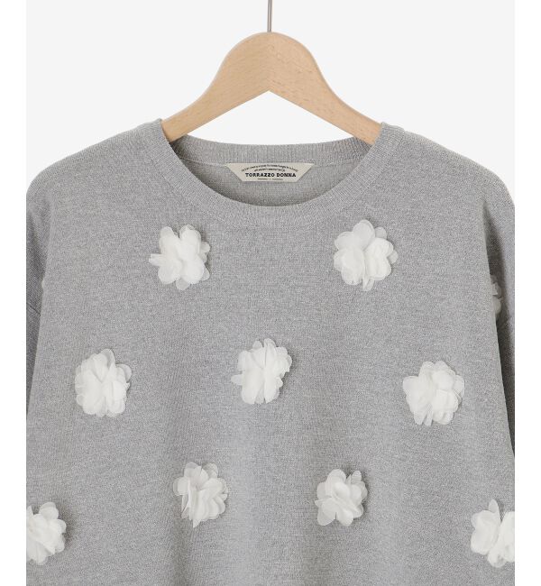 le.coeur blanc「《手洗い可能》TORRAZZO DONNA別注フラワーモチーフニット」|ニット・セーター|