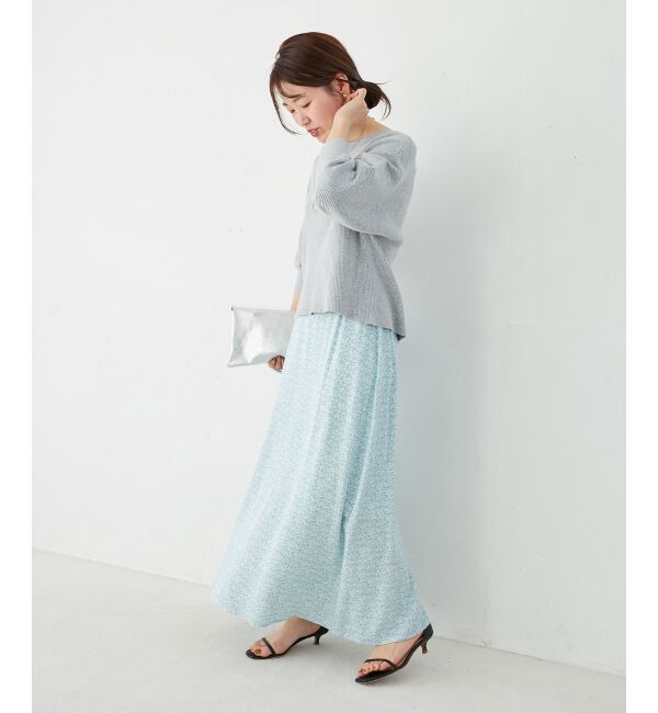 le.coeur blanc「ミニフラワープリントギャザースカート」|スカート|