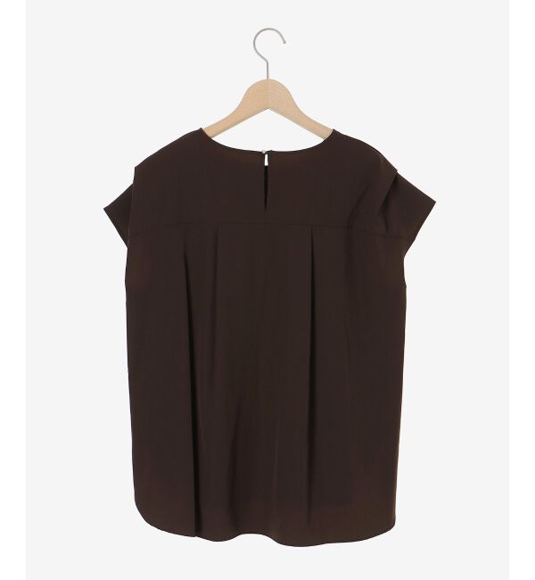  「ナイロンストレッチフレンチタックスリーブブラウス」|シャツ・ブラウス|