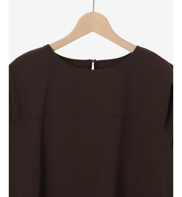  「ナイロンストレッチフレンチタックスリーブブラウス」|シャツ・ブラウス|