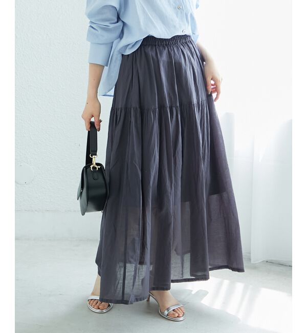  「《WEB限定アイテム》ローンギャザーティアードスカート」|スカート|