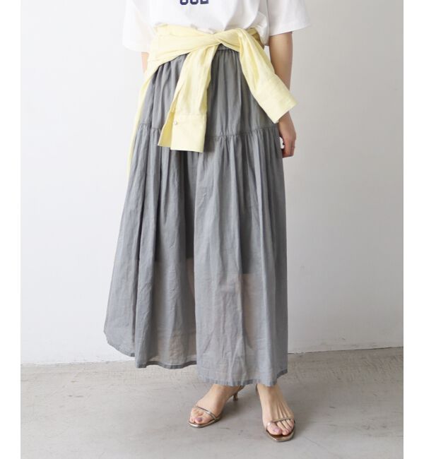  「《WEB限定アイテム》ローンギャザーティアードスカート」|スカート|