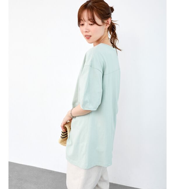  「《手洗い可能》フロントツイストTシャツ」|Tシャツ・カットソー|