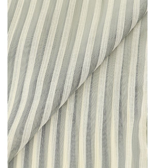  「《手洗い可能》楊柳シアーストライプボウタイブラウス」|シャツ・ブラウス|