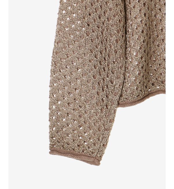  「スパンコールメッシュニットプルオーバー」|ニット・セーター|