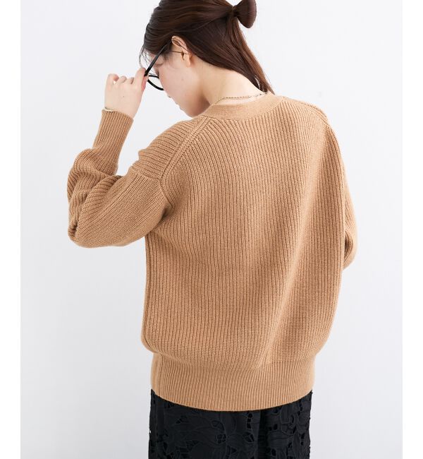  「メッセージ刺繍Vカーディガン」|カーディガン|