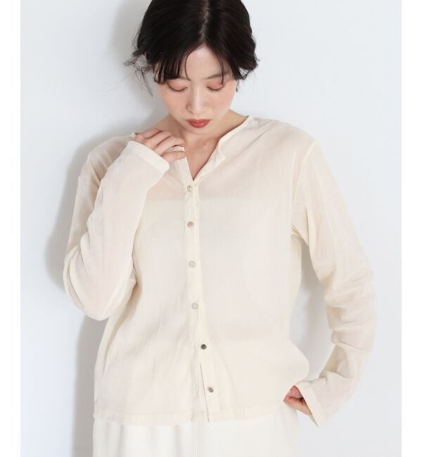  「シアーベロアカーデ」|カーディガン|オフ